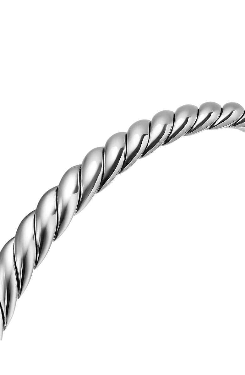 David Yurman Sculpted Cable Flex Bracelet in Sterling Silver, 5mm, Alternate, color, Silver