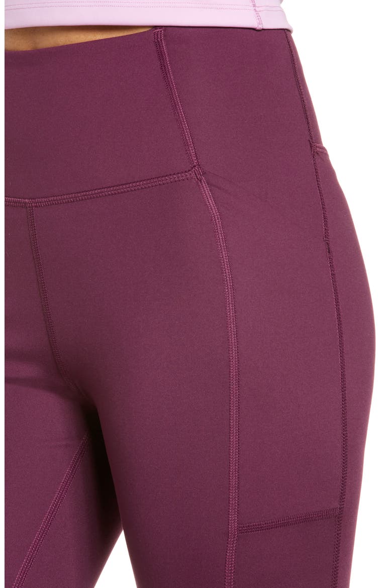 High Waist Pocket Leggings, Alternate, color, PLUM
