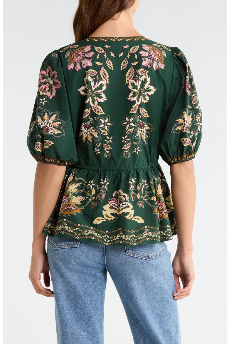 Garden Delight Peasant Top, Alternate, color, GARDEN DELIGHT DARK