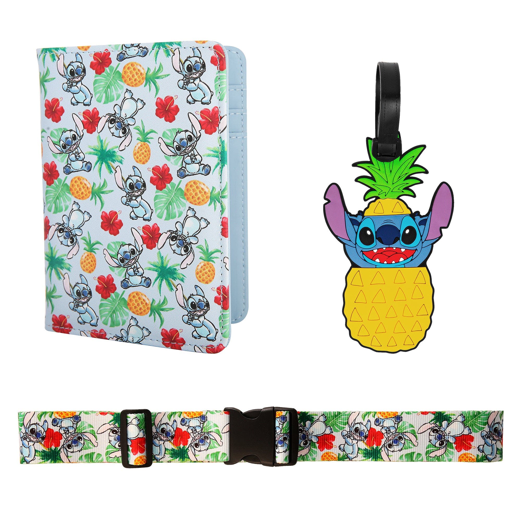 Disney Passport Holder, Luggage Tag, Luggage Strap Gift Travel Set, Main, color, Multicolor