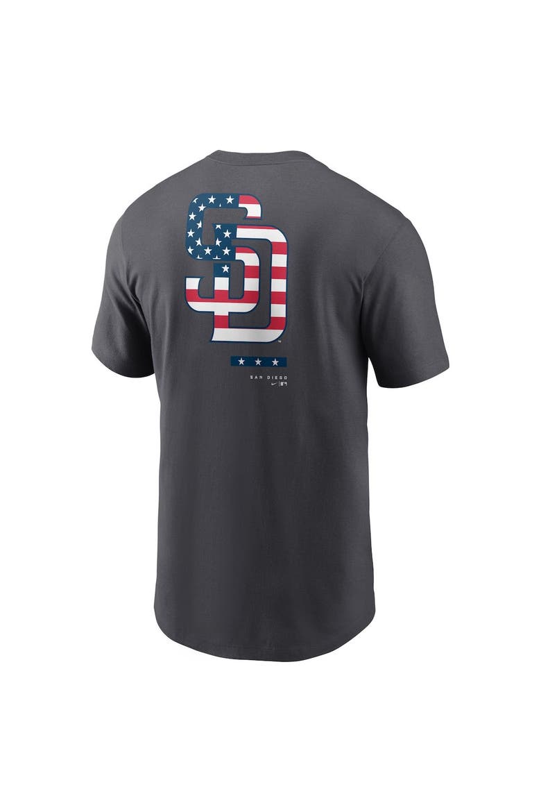 Men's Nike Anthracite San Diego Padres Americana T-Shirt, Alternate, color, Anthracite