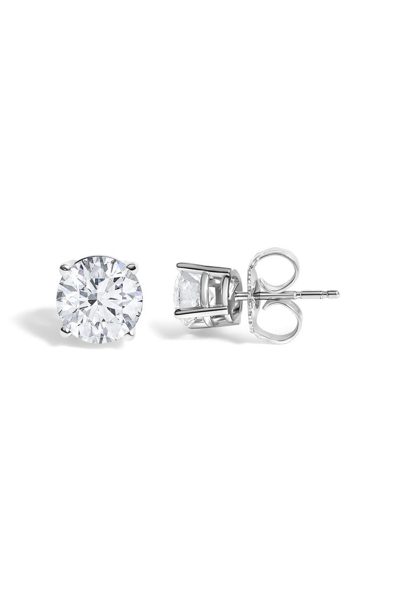 Haus of Brilliance 14K White Gold 1 1/10 Cttw Round Diamond Solitaire Stud Earrings, Alternate, color, White Gold