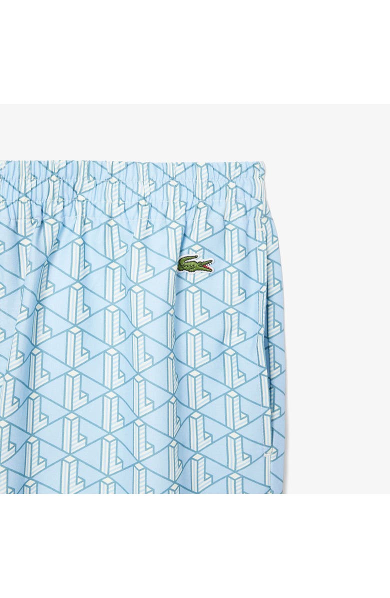 Lacoste Monogram Relaxed Fit Pull-On Shorts, Alternate, color, 