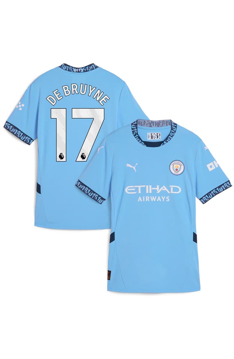 PUMA Women's Puma Kevin De Bruyne Light Blue Manchester City 2024/25 Home Replica Player Jersey, Main, color, 