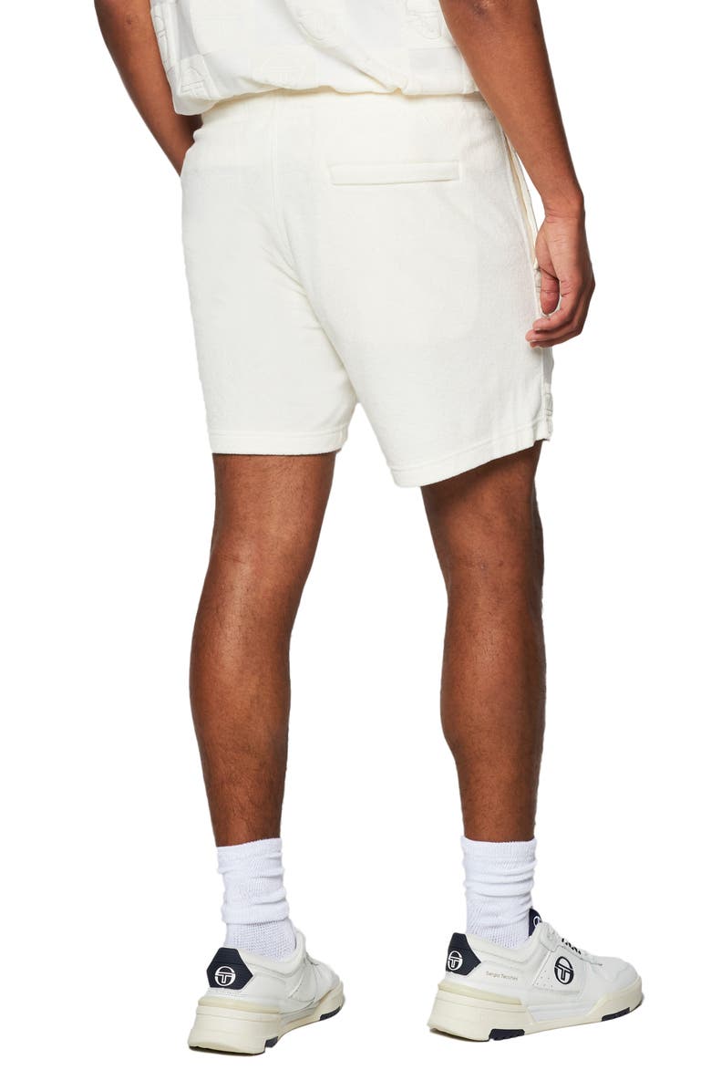 Sergio Tacchini Anzio Monogram Logo Jacquard Terry Cloth Shorts, Alternate, color,