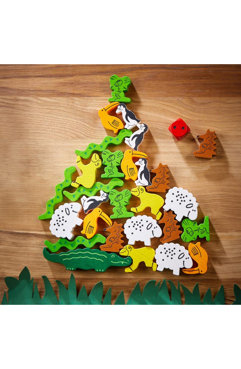 HABA Animal Upon Animal - Classic Wooden Stacking Game Ultimate Family Board Games for Kids and Adults, Party Games and Fun Dexterity Kids Games 4-8, Alternate, color, Multi