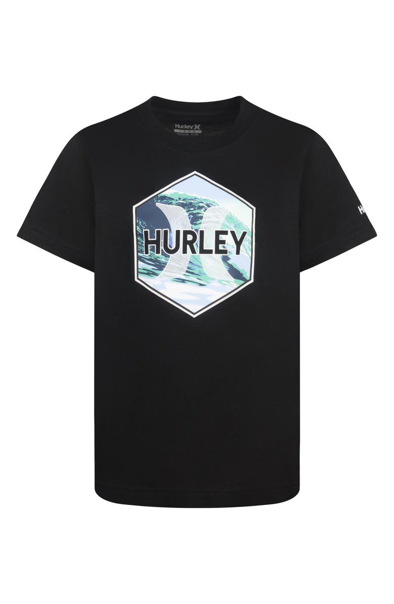 Hurley Kids' Wave Hex Graphic Tee, Main, color,