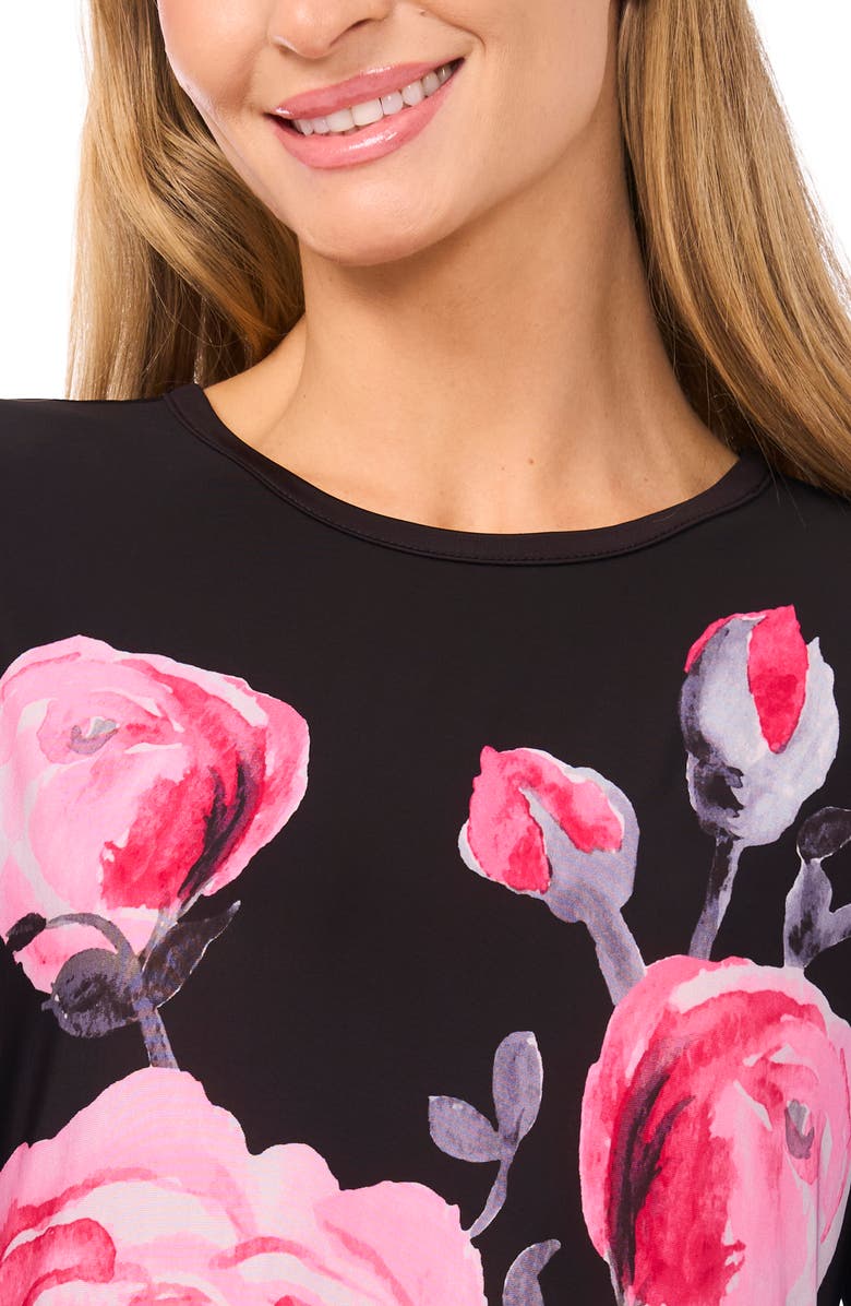 Ted Baker Eloise Placed Floral Long Sleeve Maxi Dress, Alternate, color, Rich Black