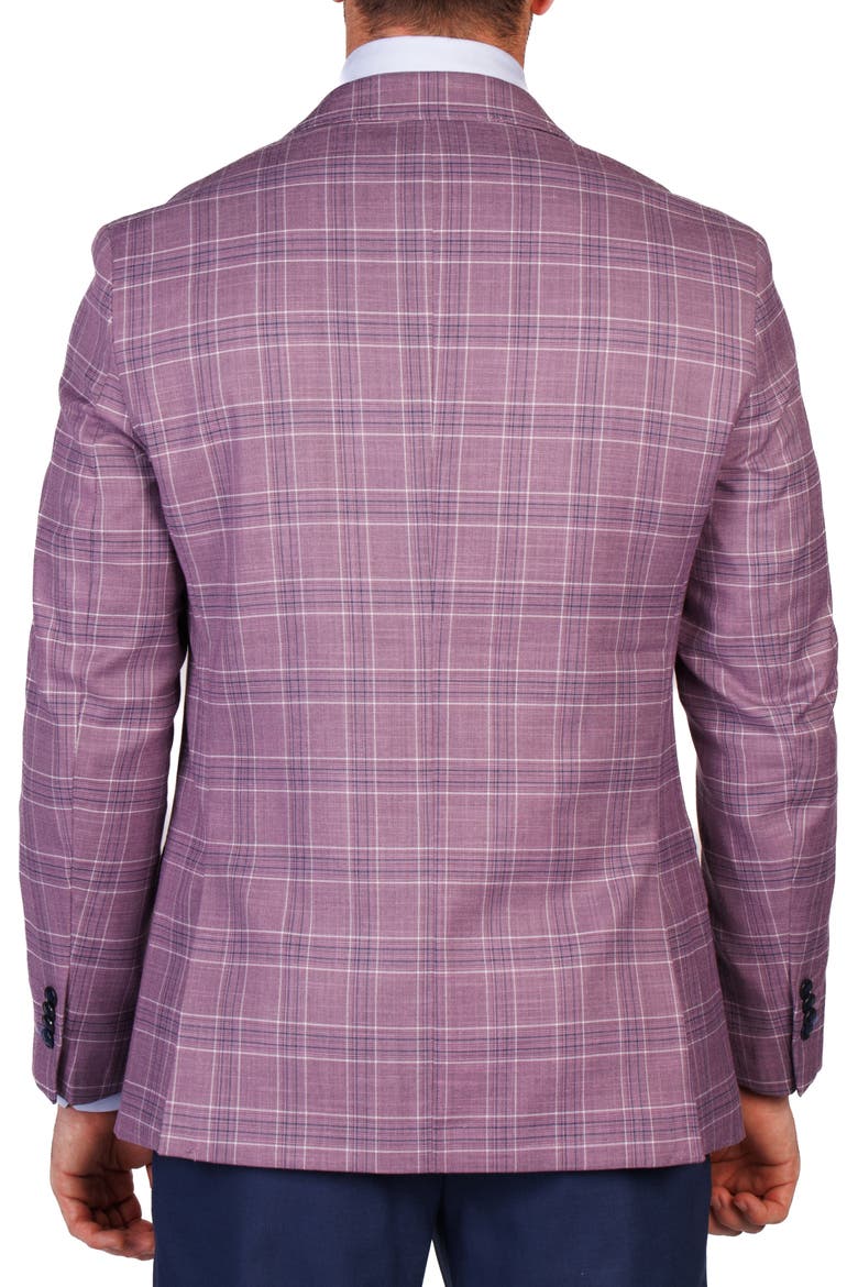 Shadow Plaid Sport Coat, Alternate, color, PLUM