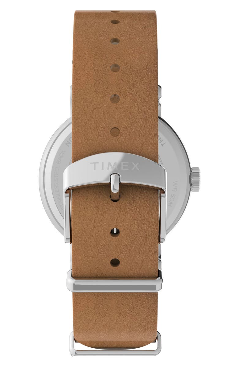 Timex<sup>®</sup> Weekender Leather Strap Watch, 37mm, Alternate, color, 