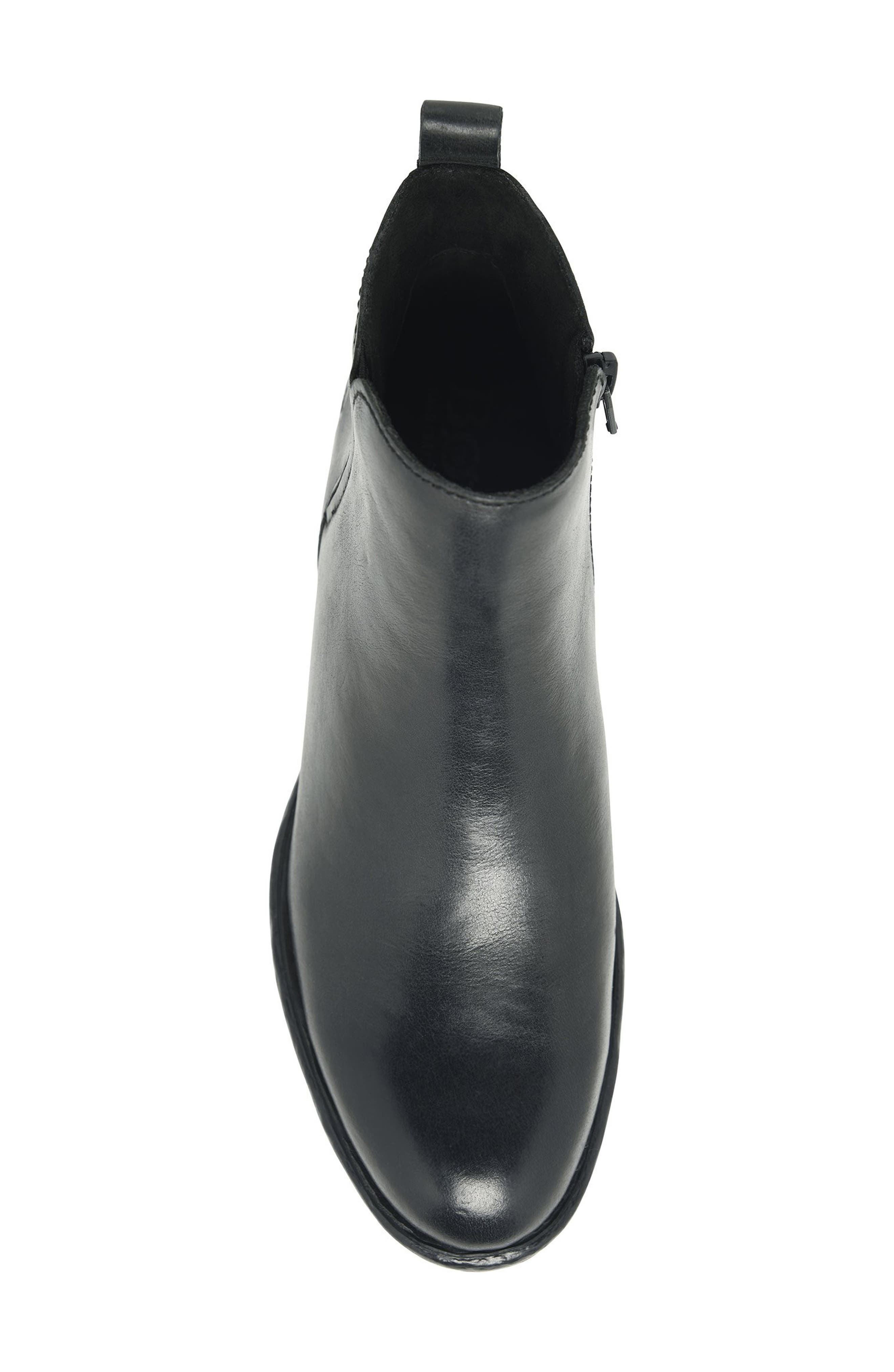 Børn Crosley Side Zip Bootie, Alternate, color, Black Leather