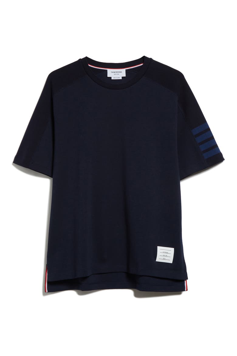 4-Bar Milano Cotton T-Shirt, Alternate, color, NAVY