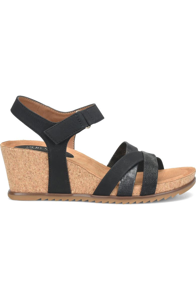 EUROSOFT Talia Wedge Sandal, Alternate, color, Black