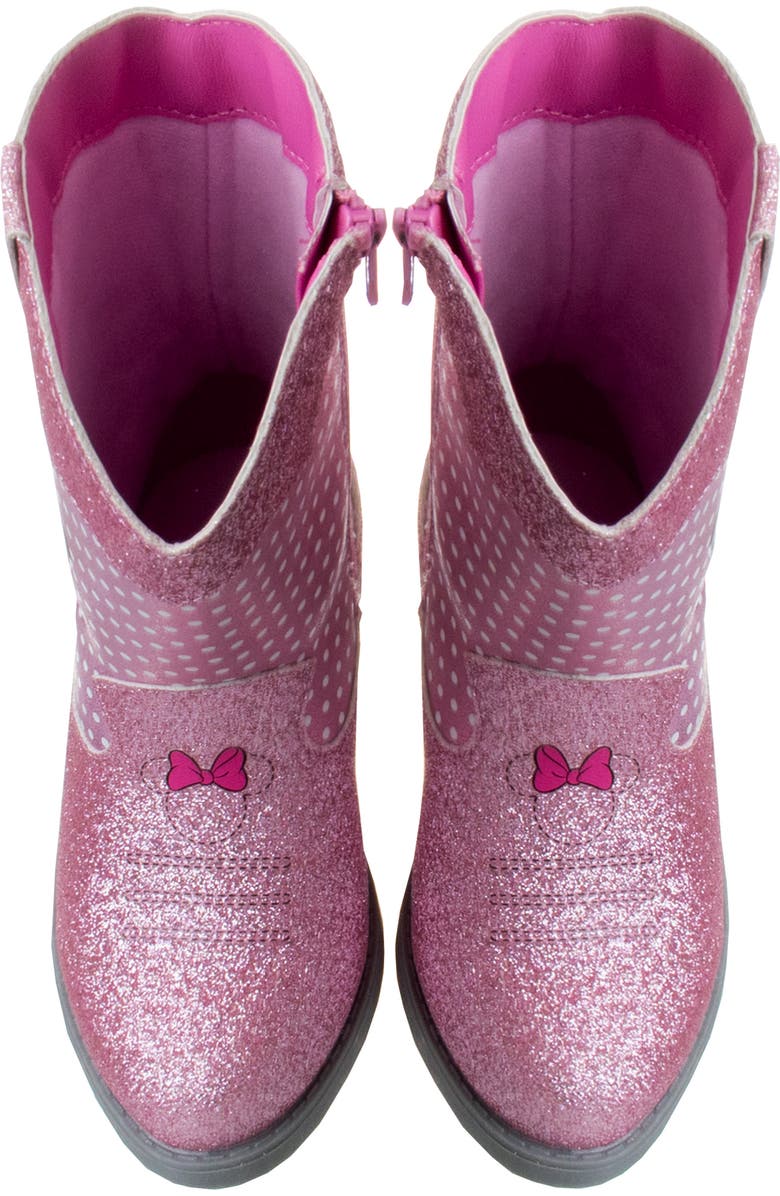JOSMO Kids
Disney Minnie Mouse Western Boot, Alternate, color, Pink Glitter