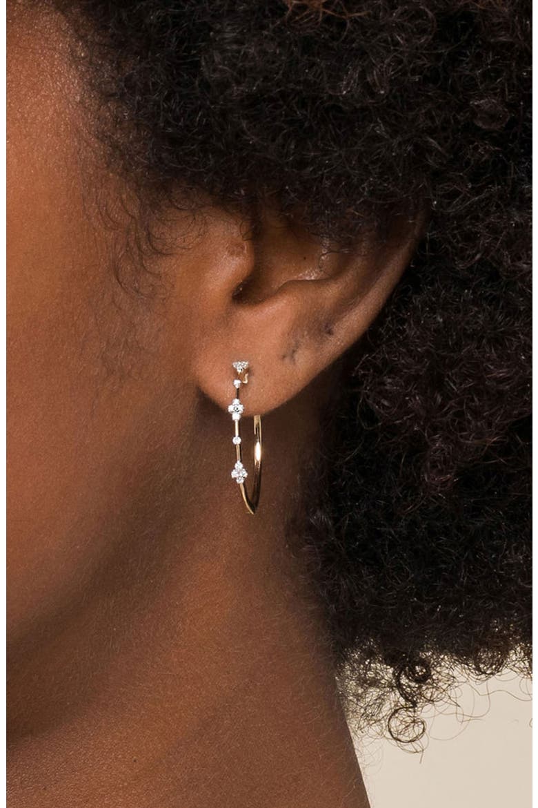 Bujukan Classic Diamond Hoop Earrings, Alternate, color, GOLD