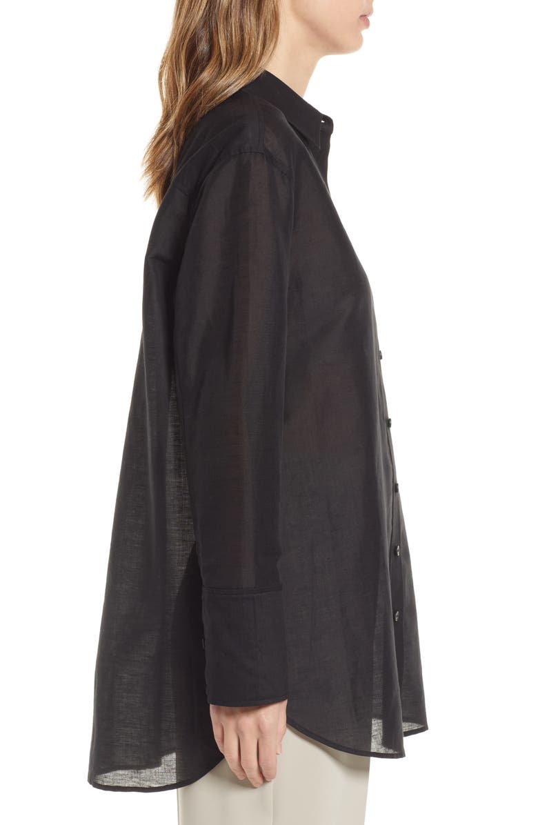 Nordstrom Long Sleeve Linen Blend Blouse, Alternate, color,