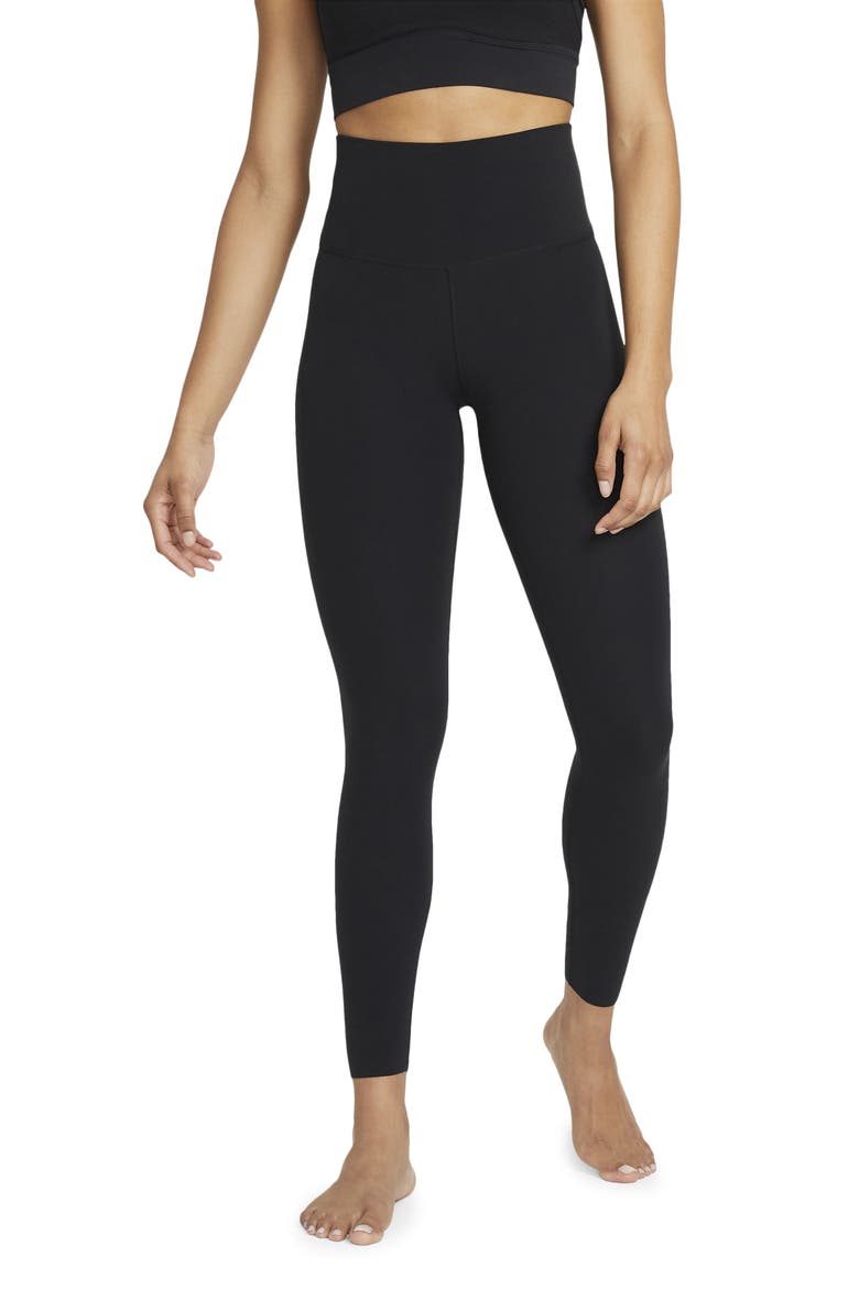 Yoga Luxe Leggings, Main, color, BLACK/ DARK SMOKE GREY