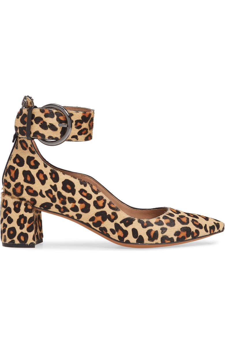 Linea Paolo Corwyn Ankle Strap Genuine Calf Hair Pump, Alternate, color, Beige/ Black/ Brown Calf Hair