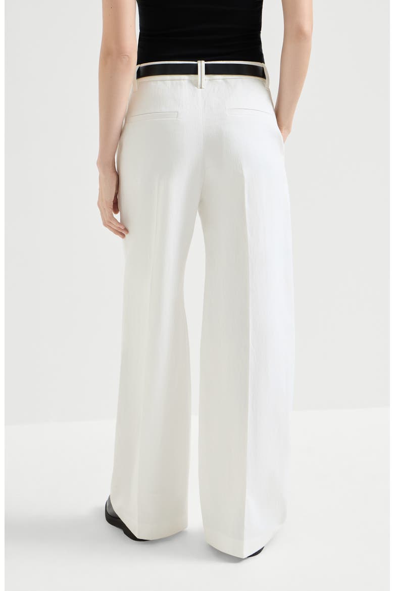 Loose Flared Trousers, Alternate, color, White
