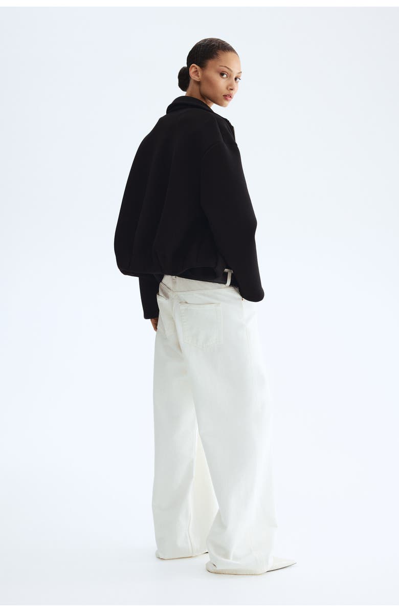 H&M Scuba Knit Jacket, Alternate, color, Black