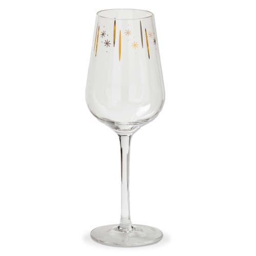 Tag Starlight All Purpose Wine Glass Gold Drinkware For Bar In Transparent