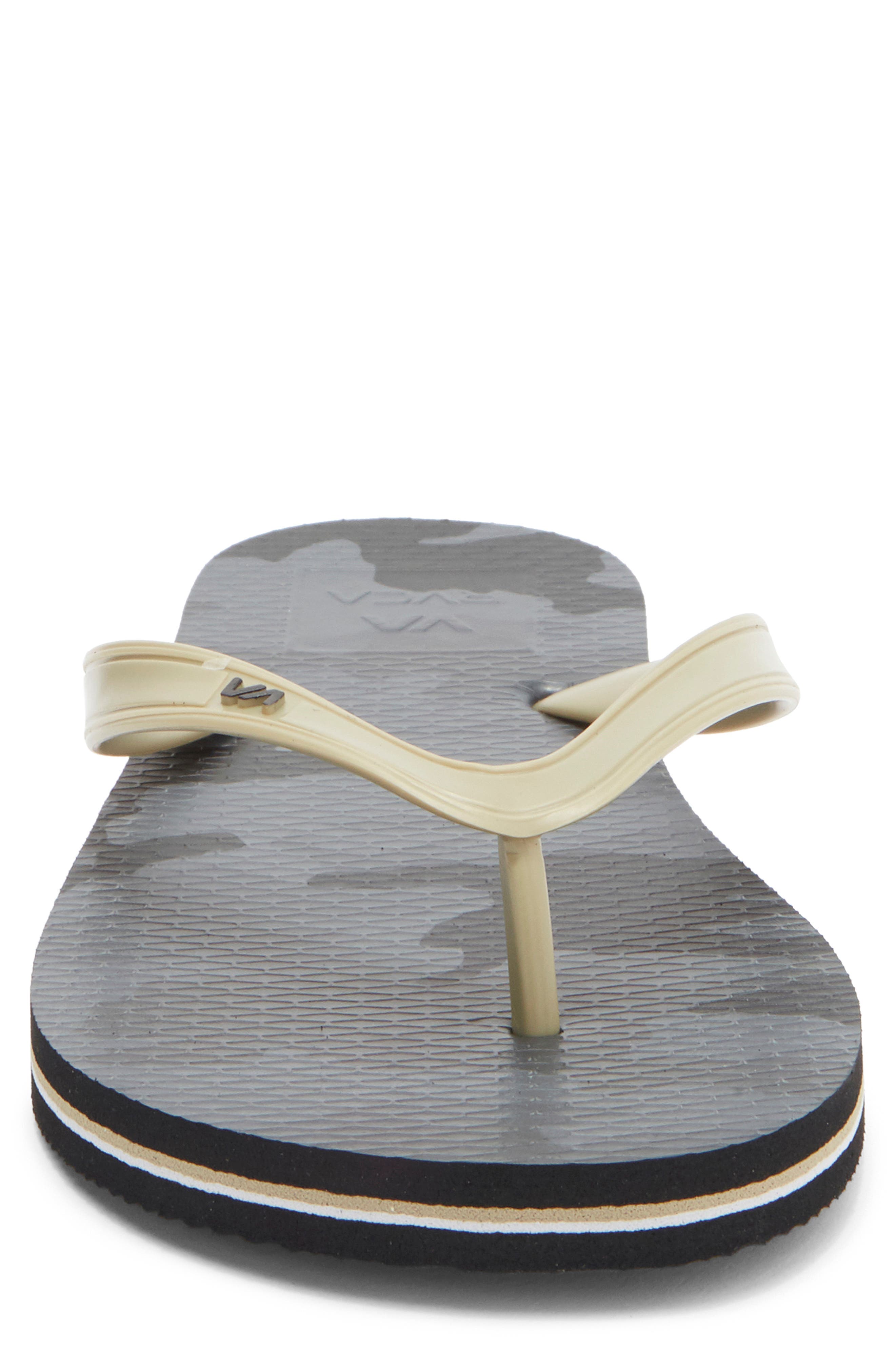RVCA All the Way Flip Flop, Alternate, color, Black Camo