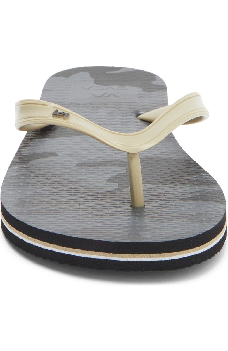RVCA All the Way Flip Flop, Alternate, color, Black Camo