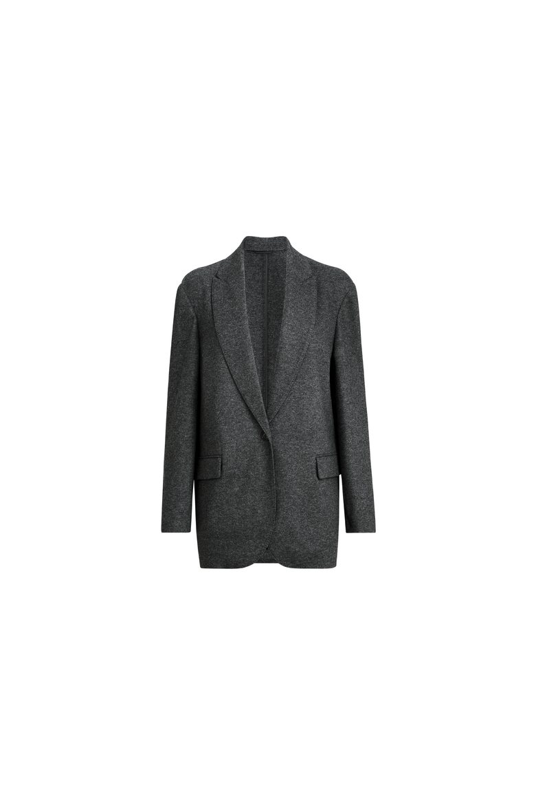 Cashmere jersey blazer with monili, Alternate, color, Anthracite