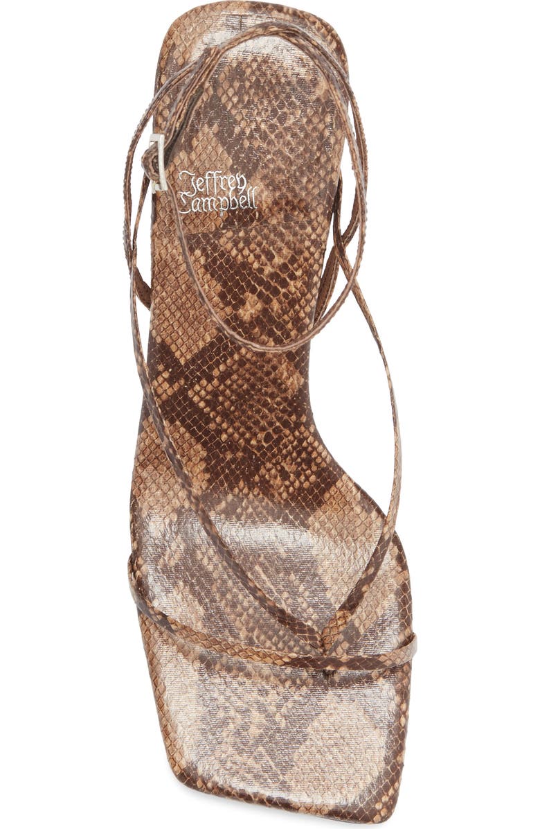 Jeffrey Campbell Fluxx Sandal, Alternate, color, Brown Multi Python