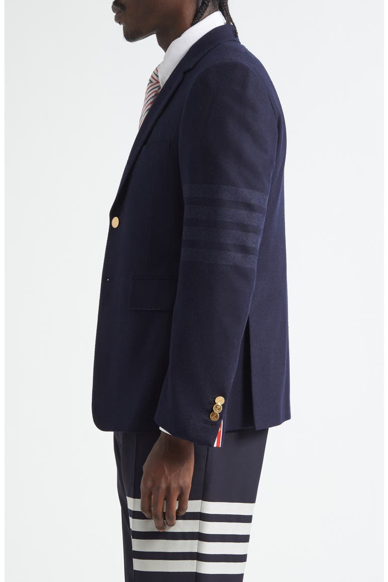 4-Bar Wool & Cashmere Flannel Sport Coat, Alternate, color, NAVY