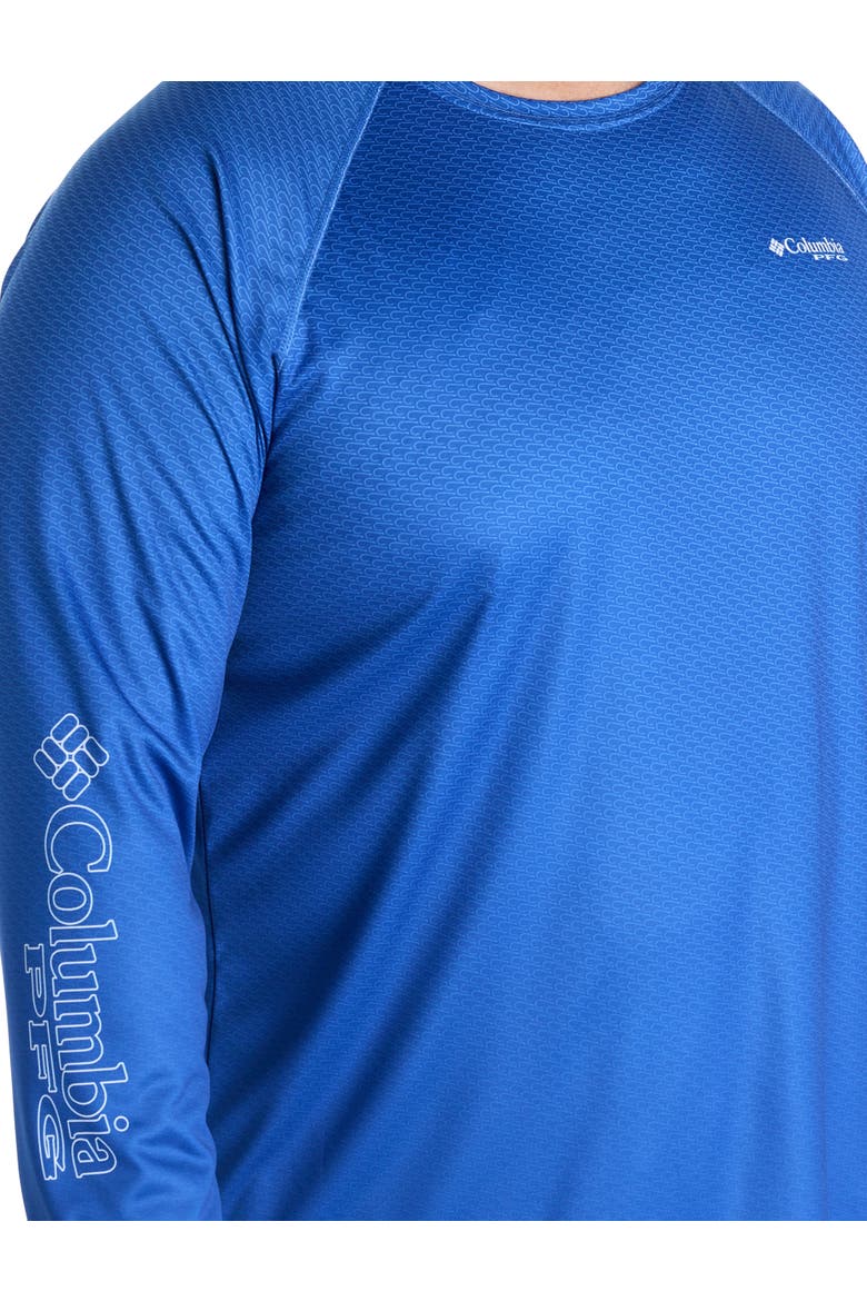 Big & Tall PFG Super Terminal Tackle Fish Fade Long-Sleeve T-Shirt, Alternate, color, VIVID BLUE