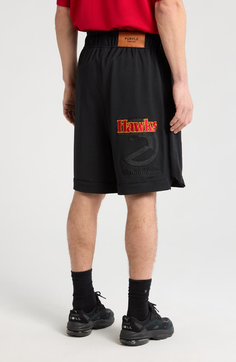 PURPLE BRAND Atlanta Hawks Mesh Shorts, Alternate, color,