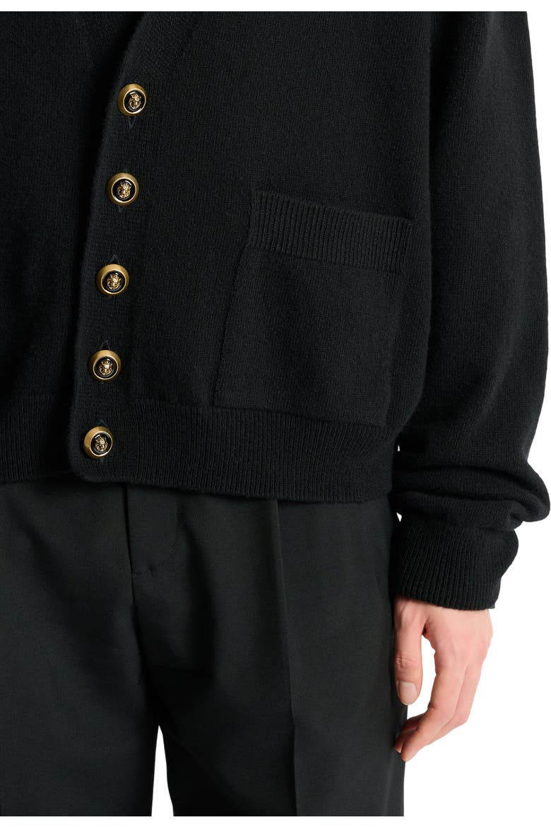 Eco-cashmere cardigan, Alternate, color, black