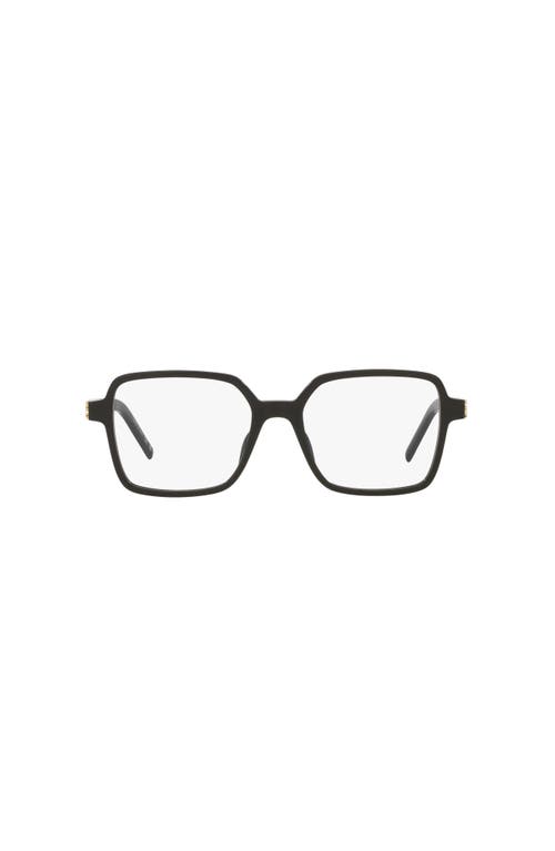 Saint Laurent 54mm Rectangle Optical Glasses In Black