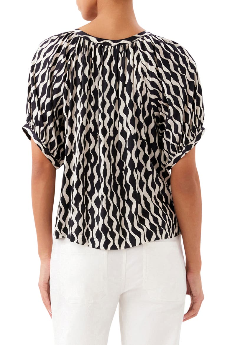 Floral Print Top, Alternate, color, BLACK PRINT