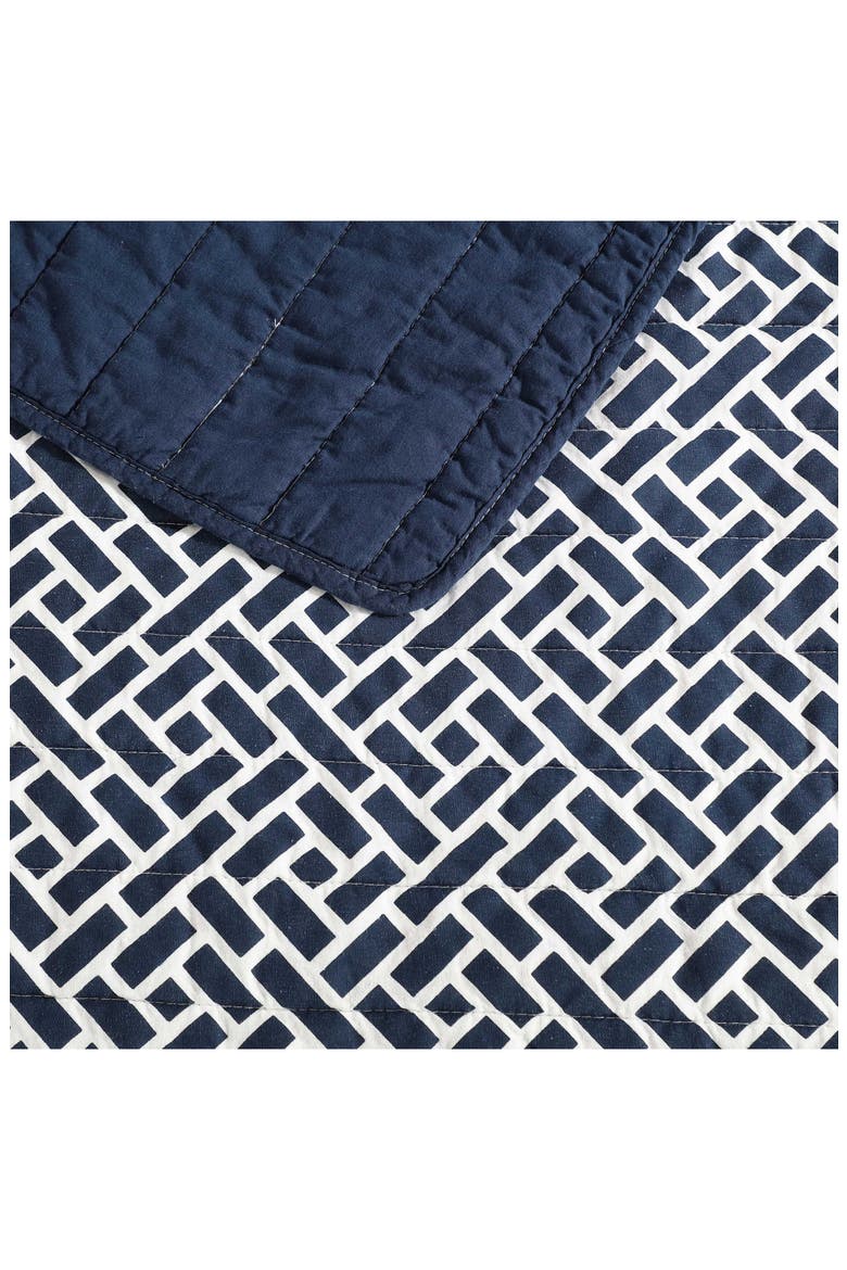 Lockridge Reversible Cotton Quilt Set, Alternate, color, NAVY