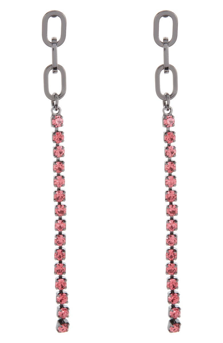 KARL LAGERFELD PARIS Mixed Link Linear Earrings, Main, color,