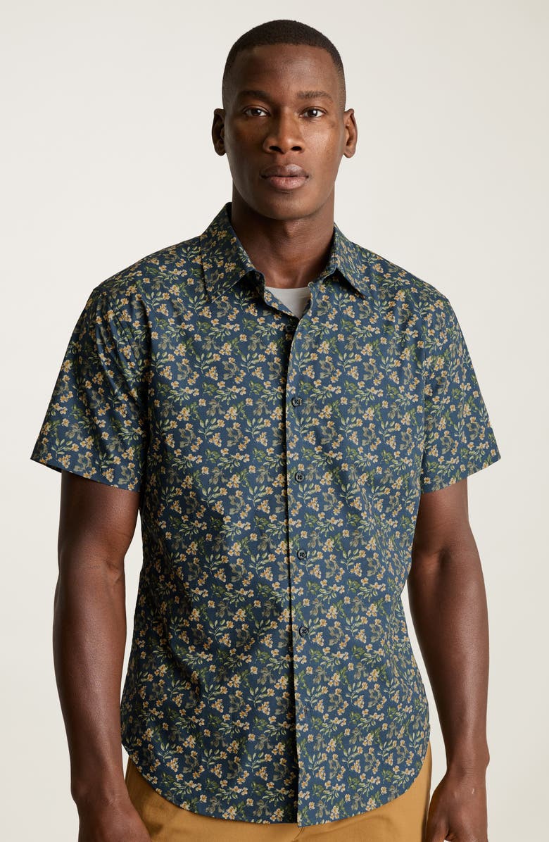 Bonobos Riviera Floral Short Sleeve Stretch Cotton Button-Up Shirt, Alternate, color, Daylight Floral V4 C11