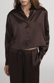 FRAME Charles Silk Button-Up Shirt