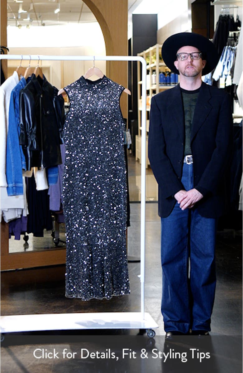 Sequin Sleeveless Knit Dress, sales video thumbnail