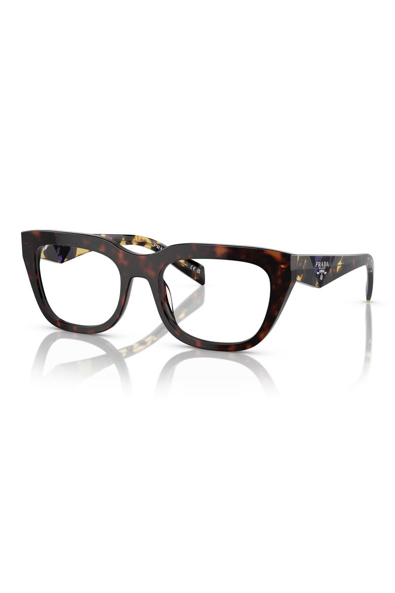 54mm Rectangular Optical Glasses, Alternate, color, HAVANA