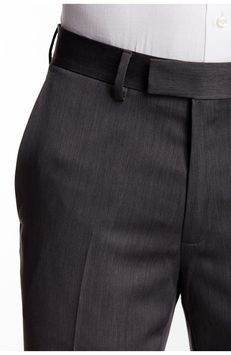 Kenneth Cole Reaction Heather Slim Fit Dress Pant, Alternate, color, Med Grey