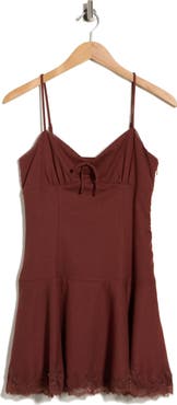 Lush Lace Hem Cami Minidress