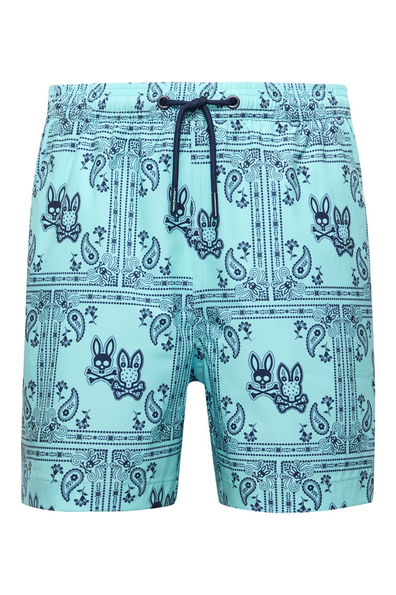 Kids' Luke Paisley Print Swim Trunks, Main, color, ANTIGUA SAND
