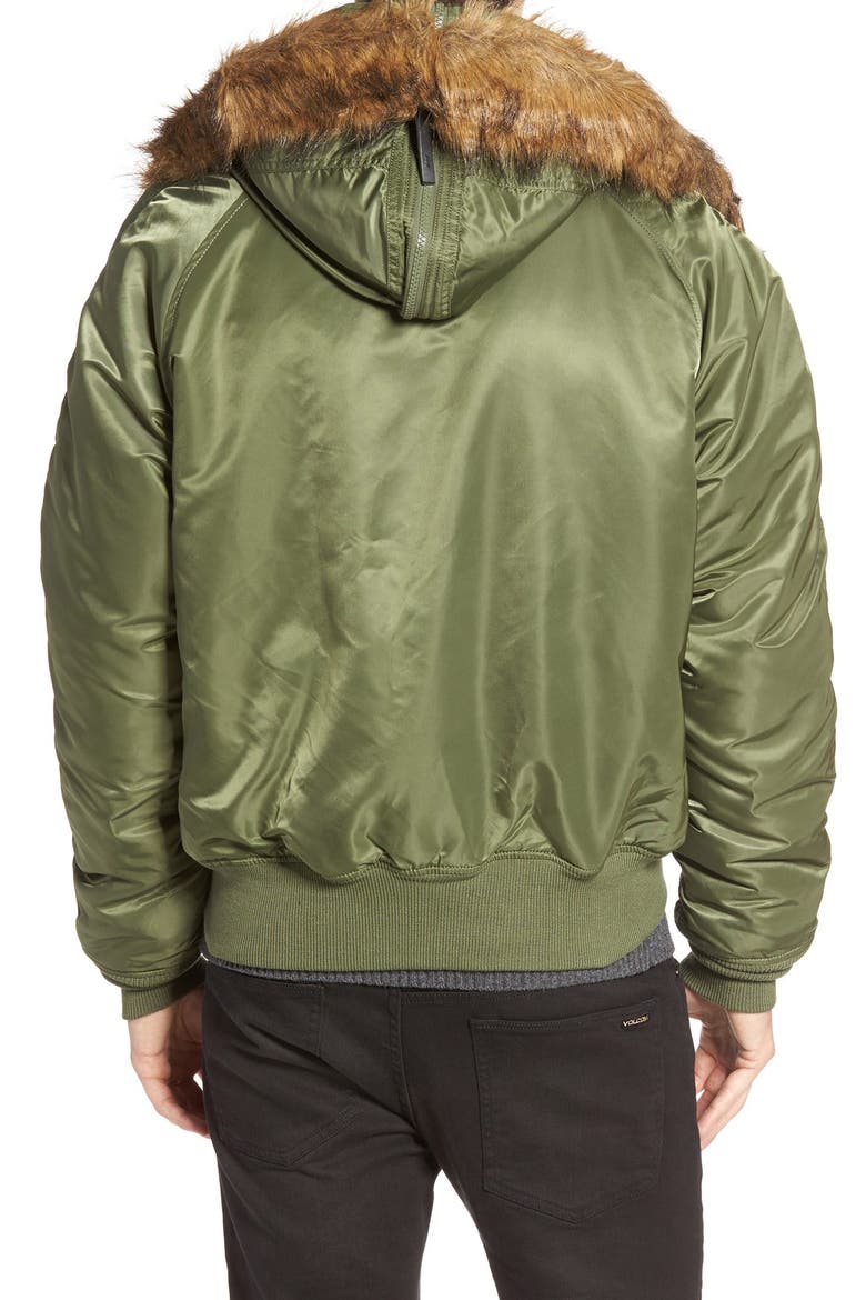 N-2B Short Hooded Parka, Alternate, color, SAGE GREEN