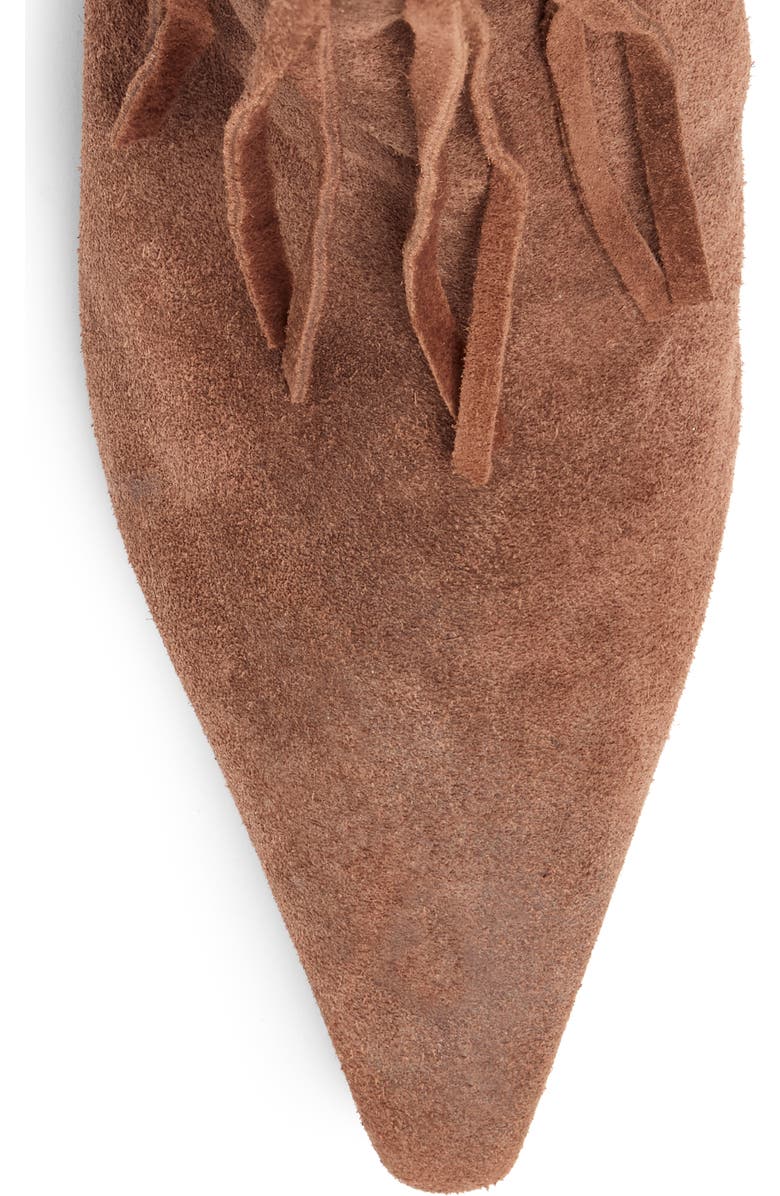 Cinq à Sept Sammy Fringe Bootie, Alternate, color, Dark Sepia