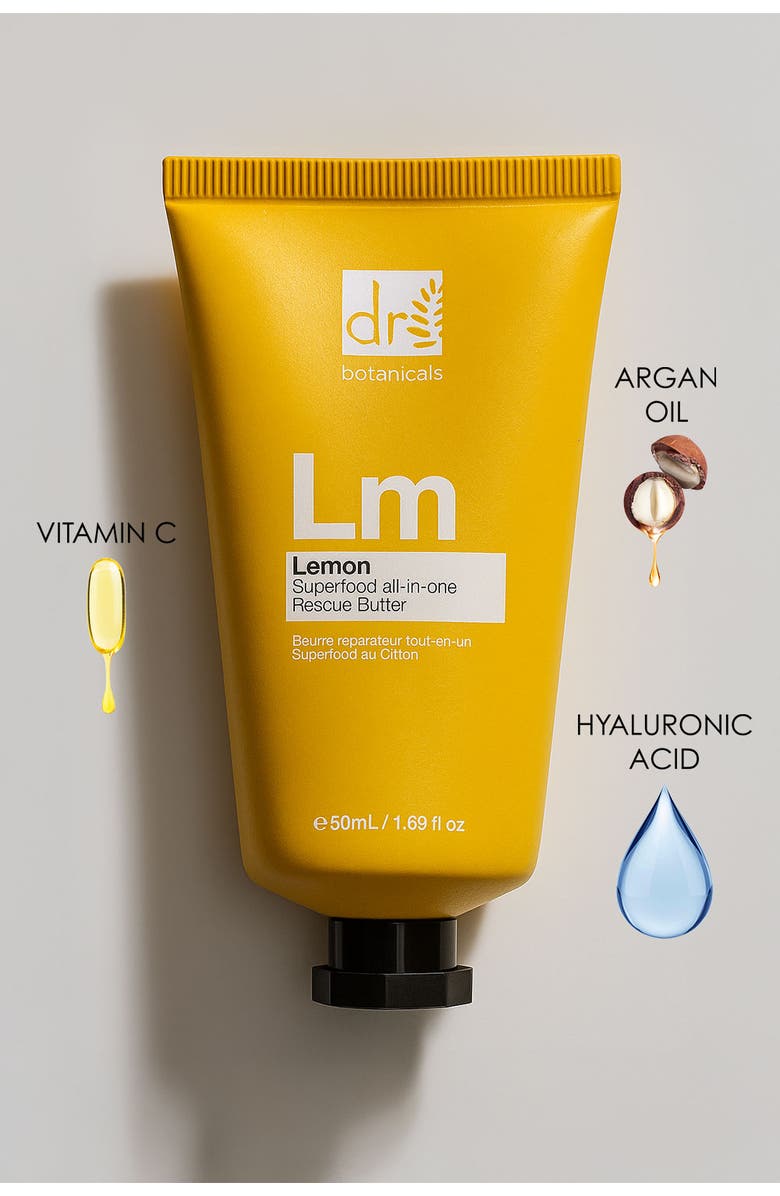 DR BOTANICALS Lemon Superfood All-In-One Rescue Butter 50ml, Alternate, color, White
