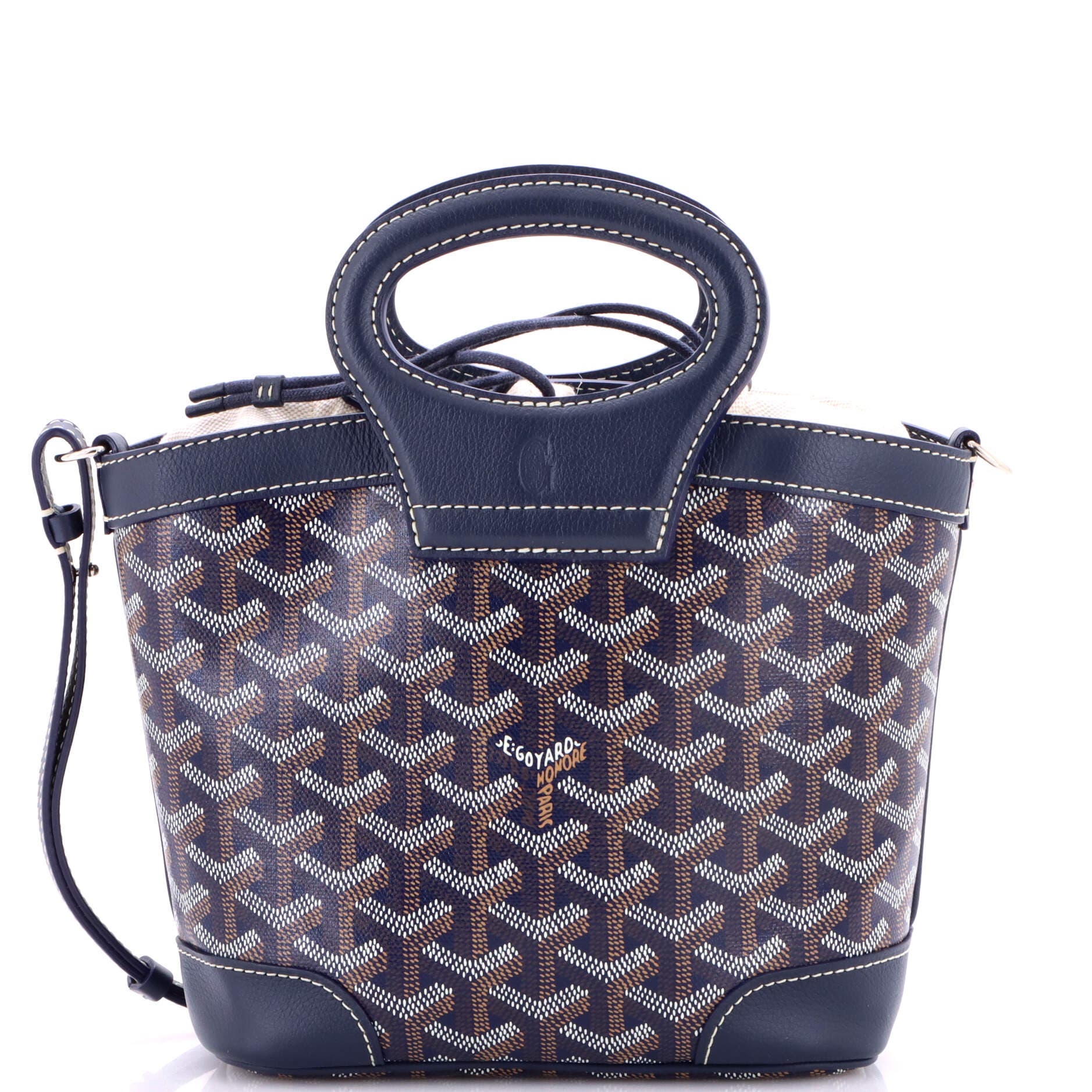 Pre-Owned Goyard Beluga Bag Coated Canvas Mini, Main, color, Blue