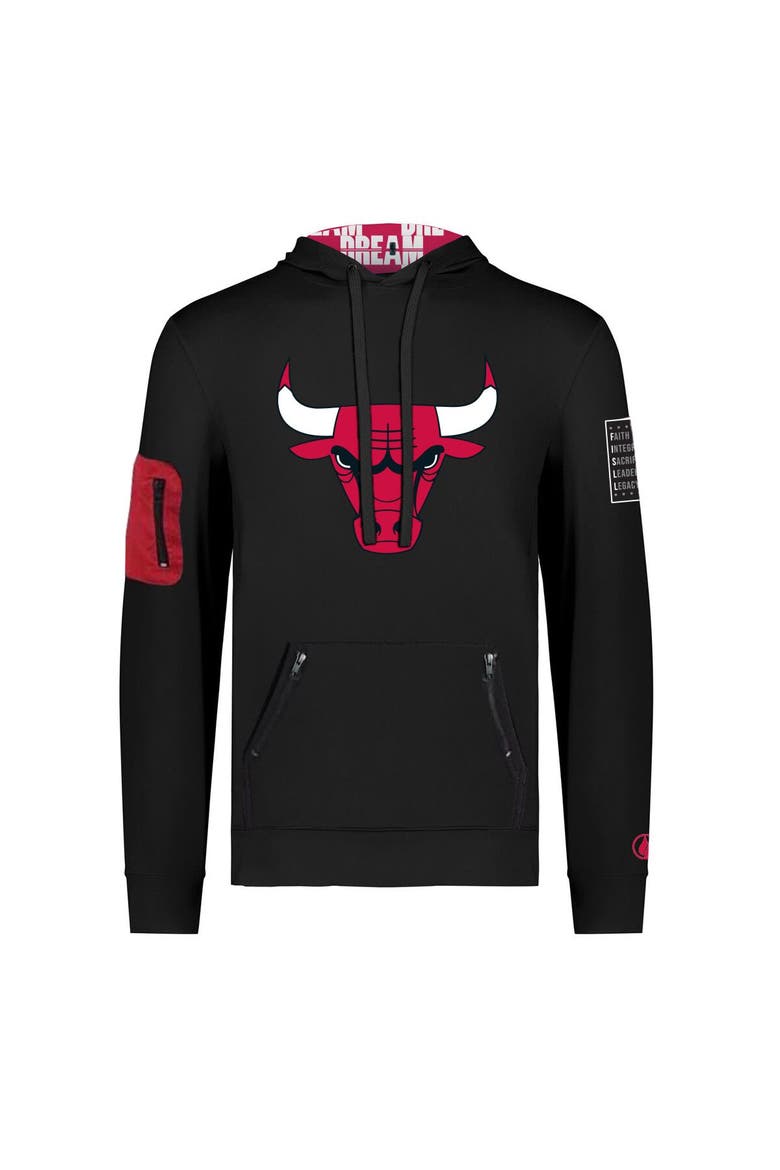 Unisex FISLL x Black History Collection  Black Chicago Bulls Pullover Hoodie, Alternate, color, Black