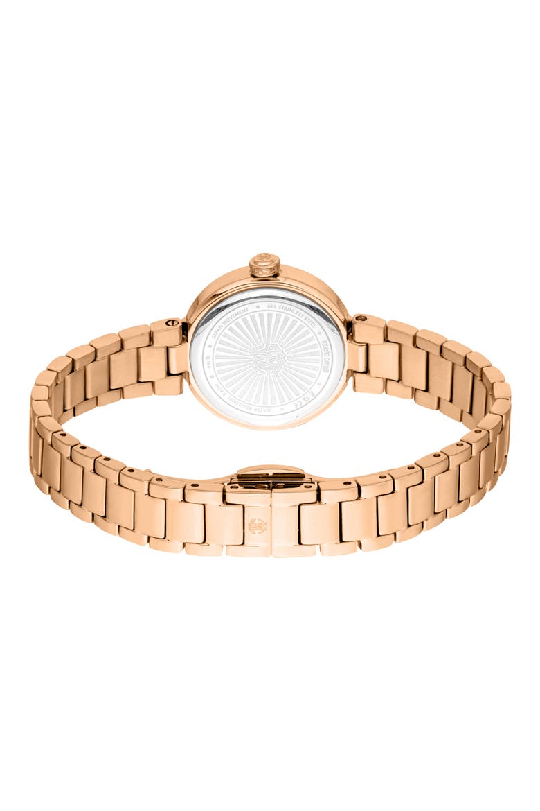 Rosana Crystal Bezel Bracelet Watch, 26mm, Alternate, color, ROSE GOLD